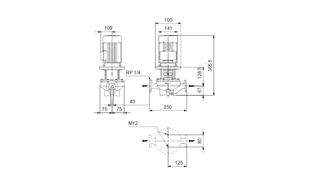 download Циркулационна помпа със сух ротор Grundfos TP 40-60/2 A-F-A-BUBE 🔴 Доставка по заявка