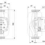 Циркулационна помпа Grundfos ALPHA3 25-40 180 🟡 Доставка до 3 дни - Alpha 3 25-40 180 dimensions