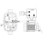 sirio_universal_1_phase_230v_motor_connection Инвертор за монофазни и трифазни помпи Sirio Universal 🟢 В наличност - sirio_universal_1_phase_230v_motor_connection