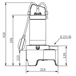 Потопяема дренажна помпа Rexa MINI3-V04.11/M06-523/A-10M 🟢 В наличност - rexa_mini3_size