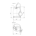 Дренажна помпа Grundfos UNILIFT KP 150 A1 🟢 В наличност - kp150_a1_size_