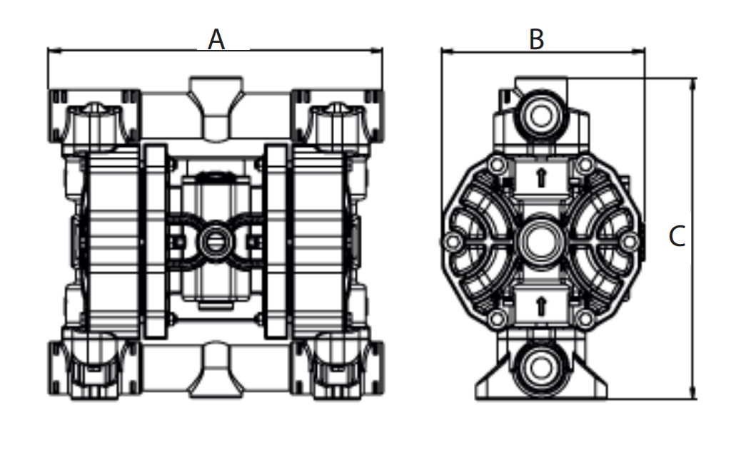 Dimensions Phoenix P120 Мембранна помпа Phoenix P120 🟢 В наличност