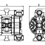 Dimensions Phoenix P90 Мембранна помпа Phoenix P90 🟢 В наличност - Dimensions Phoenix P90